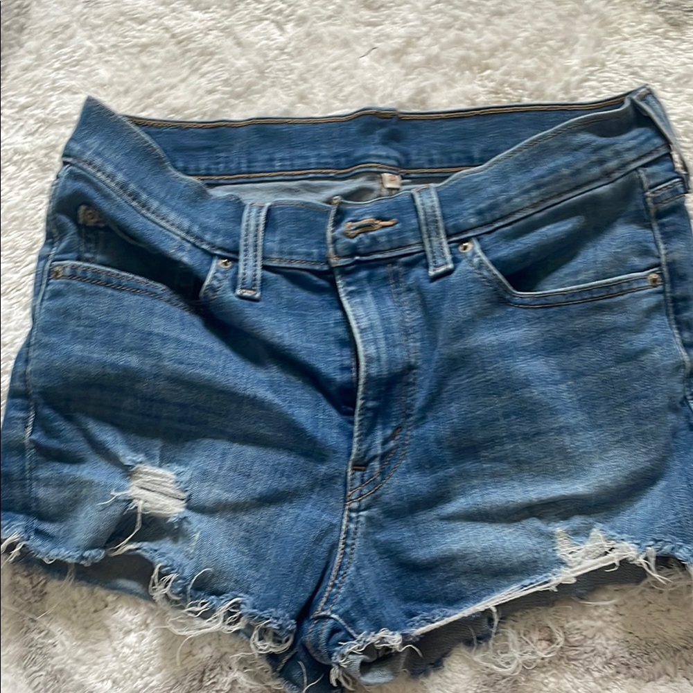 Levi's Blue Jean Shorts Distressed Cut-Off Style